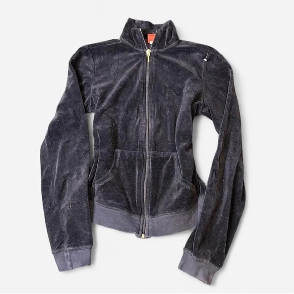 Mossimo Denim Jackets & Blazers - Women's Elegant Black Velvet Utility Jacket